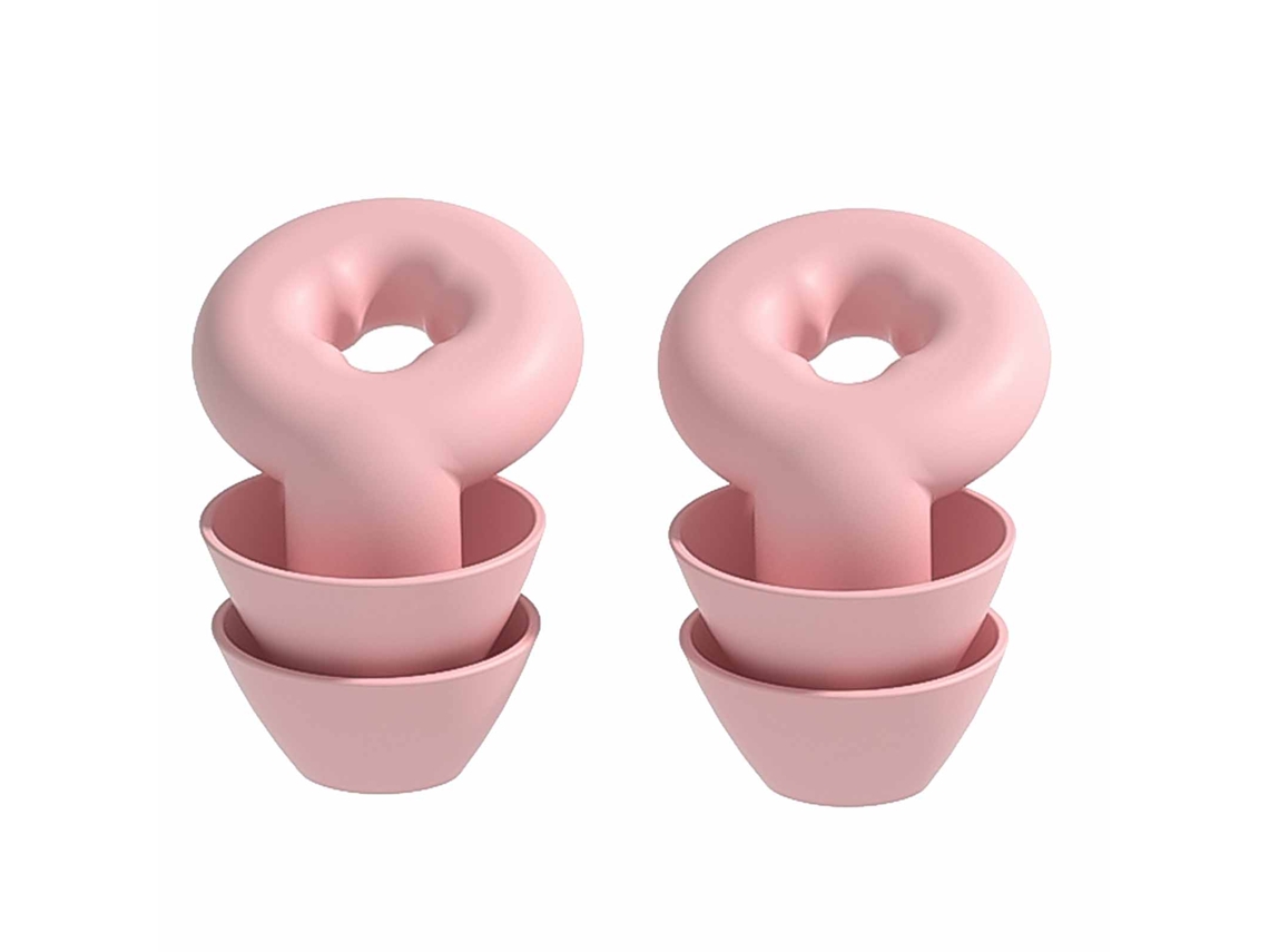 Tapones Para Los Oídos Con Cancelación De Ruido, Reutilizables, De Silicona Suave, Resistentes Al Agua, Para El Trabajo, Natación, Color Rosa.
