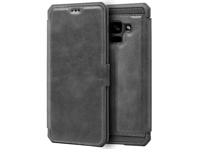 Funda Samsung Galaxy A8 2018 COOL Leather Gris