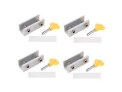 4 Juegos De Cerraduras Ajustables Para Ventanas Correderas De Aleación De Aluminio Con Llave Para Seguridad Vertical Y Horizontal.