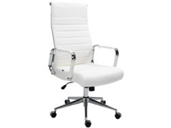 Silla De Oficina Kolumbus En Cuero Original branco CLP