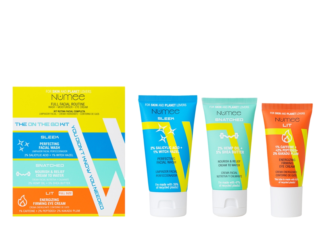 Conjunto Facial NUMEE Win Travel-Size Full Routine (15+30+50 ml)