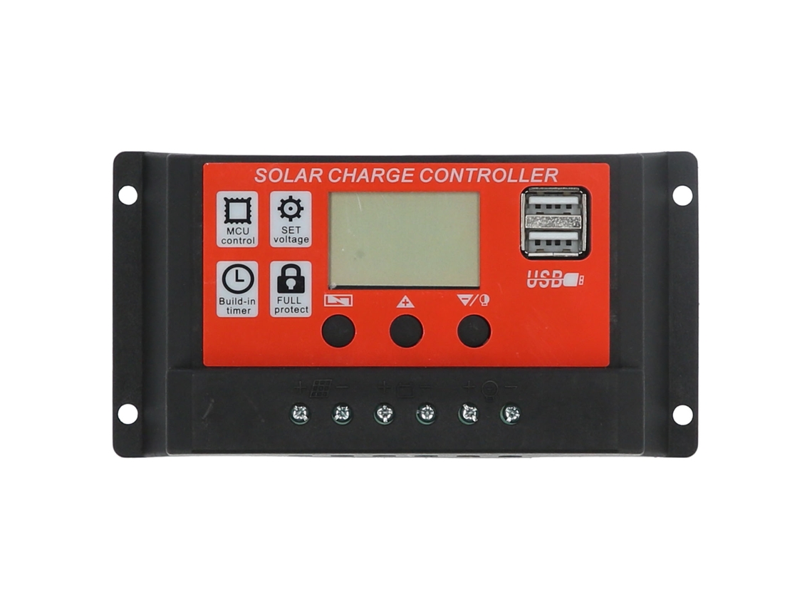 Controlador De Carga Solar Mppt De 30 A Y 12 V/24 V Con Pantalla Lcd Y Regulador De Batería.