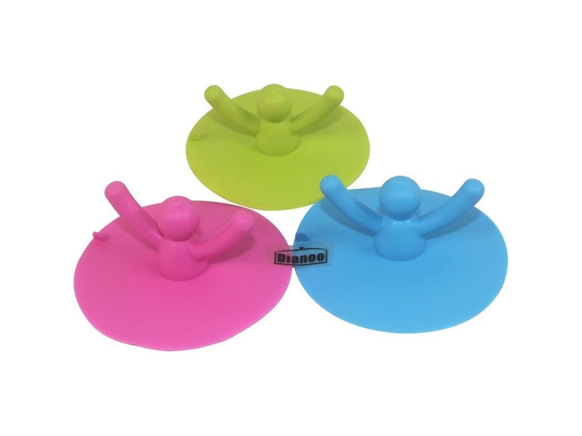 3 tapones de drenaje de silicona con sello de succión, flexibles