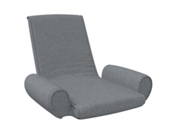 vidaXL Silla de suelo plegable de tela gris claro