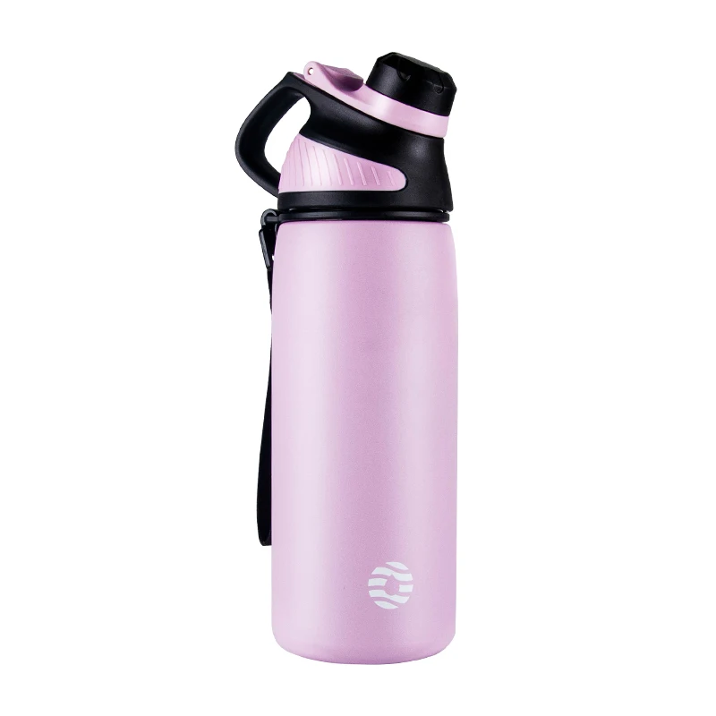 (rosa, 1000 Ml) Botella De Agua Con Aislamiento Al Vacío De Doble Pared Con Tapa Magnética, De Acero Inoxidable, A Prueba De Fugas.