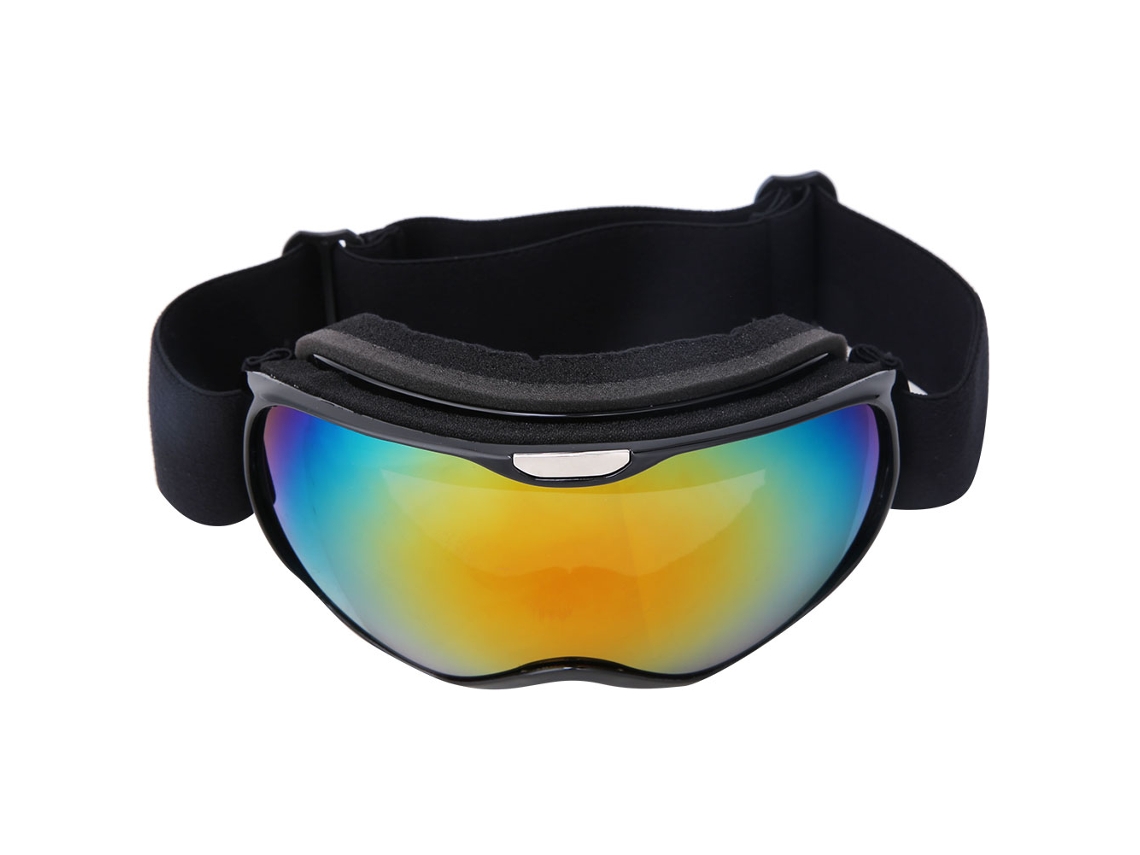 Gafas de esquí para niños, resistentes al viento, de doble capa y antivaho, para esquí y snowboard (negras)