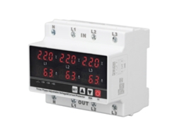 Protector De Subtensión Trifásico Ajustable De 63 A, Ac120v-300v, Con Protección Contra Sobrecorriente Y Pantalla Digital Para Montaje En Riel Din.