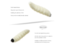 2026rebe-20 Piezas De Cebo De Pesca Suave Gusano Maggot Grub 3cm 1g Artificial Para Pesca