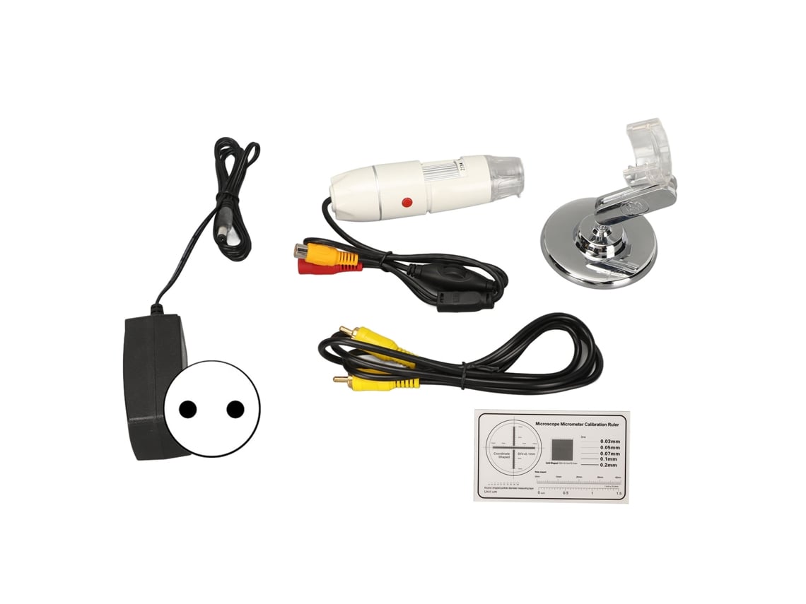 Microscopio Digital Hd De 25x A 400x Con 8 Led, Salida Av, Enchufe Europeo Para Reparación De Televisores Y Aparatos Electrónicos.