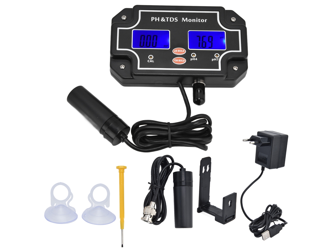 Monitor de pH TDS LCD Analizador digital de calidad del agua pH-2683