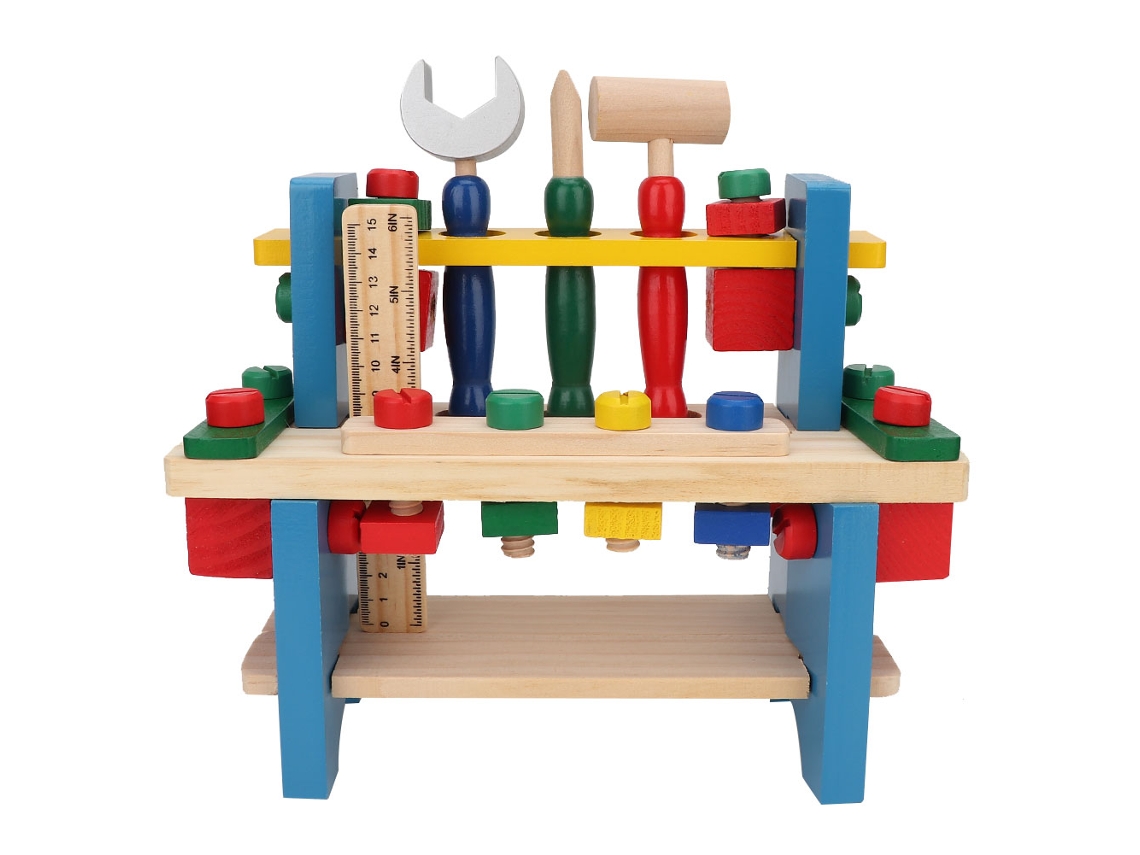 Mesa De Montaje De Juguetes Educativos Para Niños De 3 Años En Adelante - Madera Segura