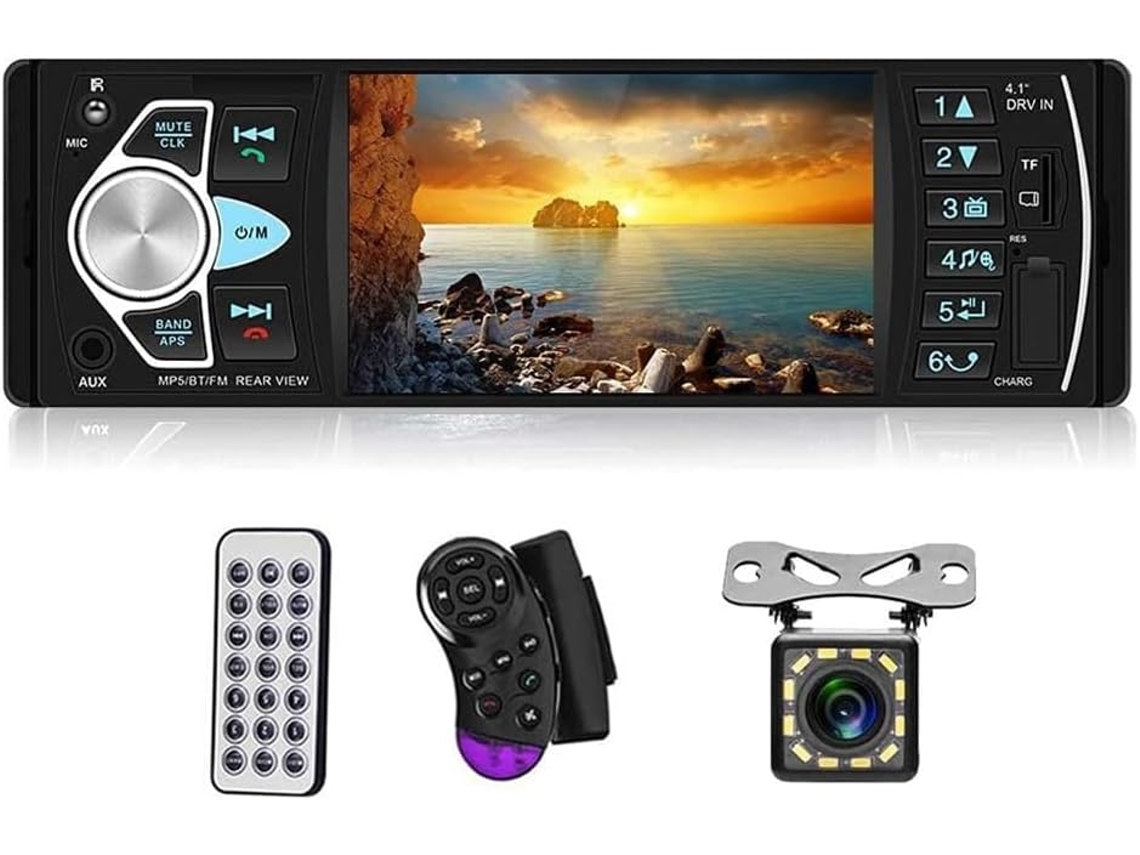 Autorradio 1 Din Mp5 Con Bluetooth, Fm Y Usb 4022d Con 12 Cámaras