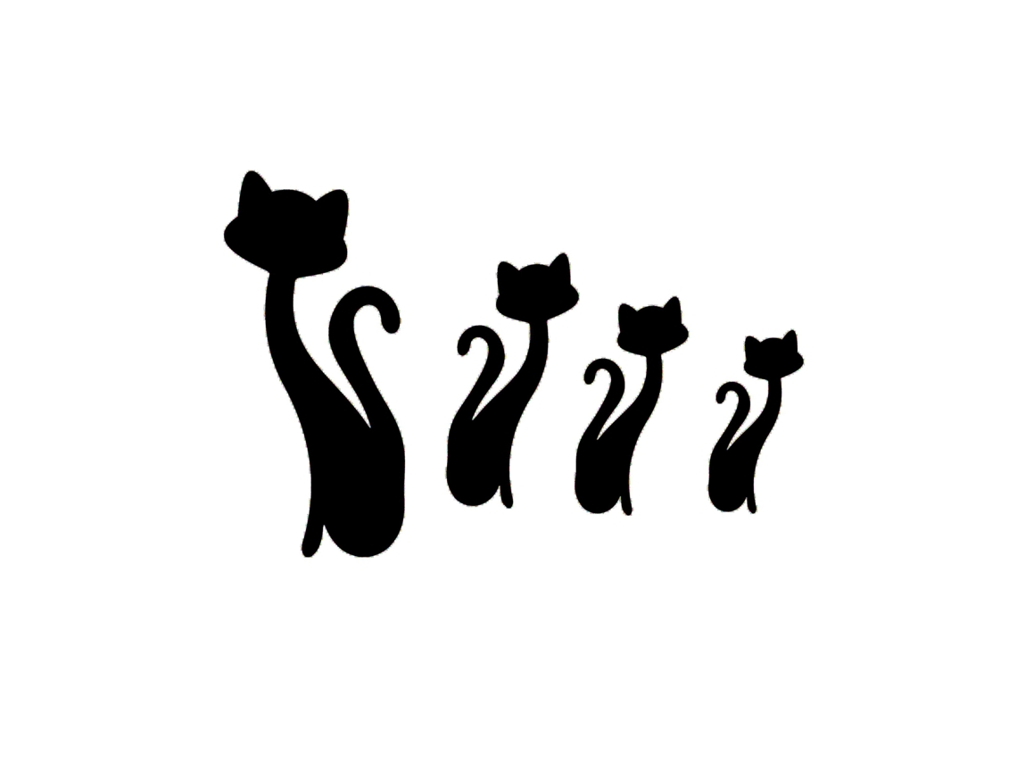 Adesivos Rebe para decoração de parede com espelho em formato de gato, faça você mesmo, para sala de estar, quarto ou casa, preto.