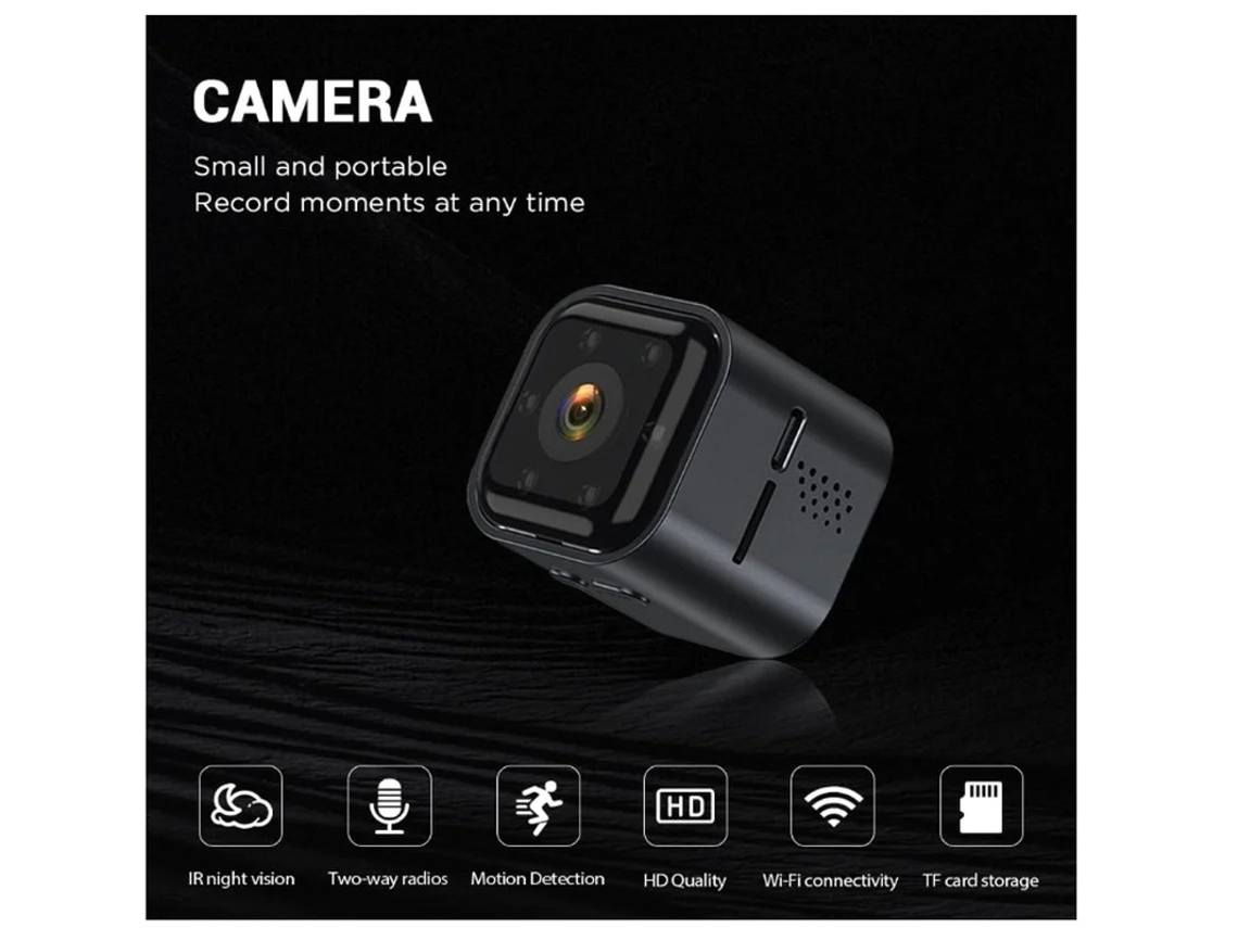 Cámara espía oculta para el hogar, inalámbrica, WiFi, con aplicación para teléfono, para dormitorio, batería de larga duración, modo de espera, visión nocturna, Yizhood