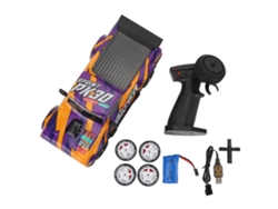 Coche De Derrape Rc 2.4ghz 1/16 4wd Luces Led 10km/h Vehículo Modelo Para Adultos Niños Niñas Violeta Naranja