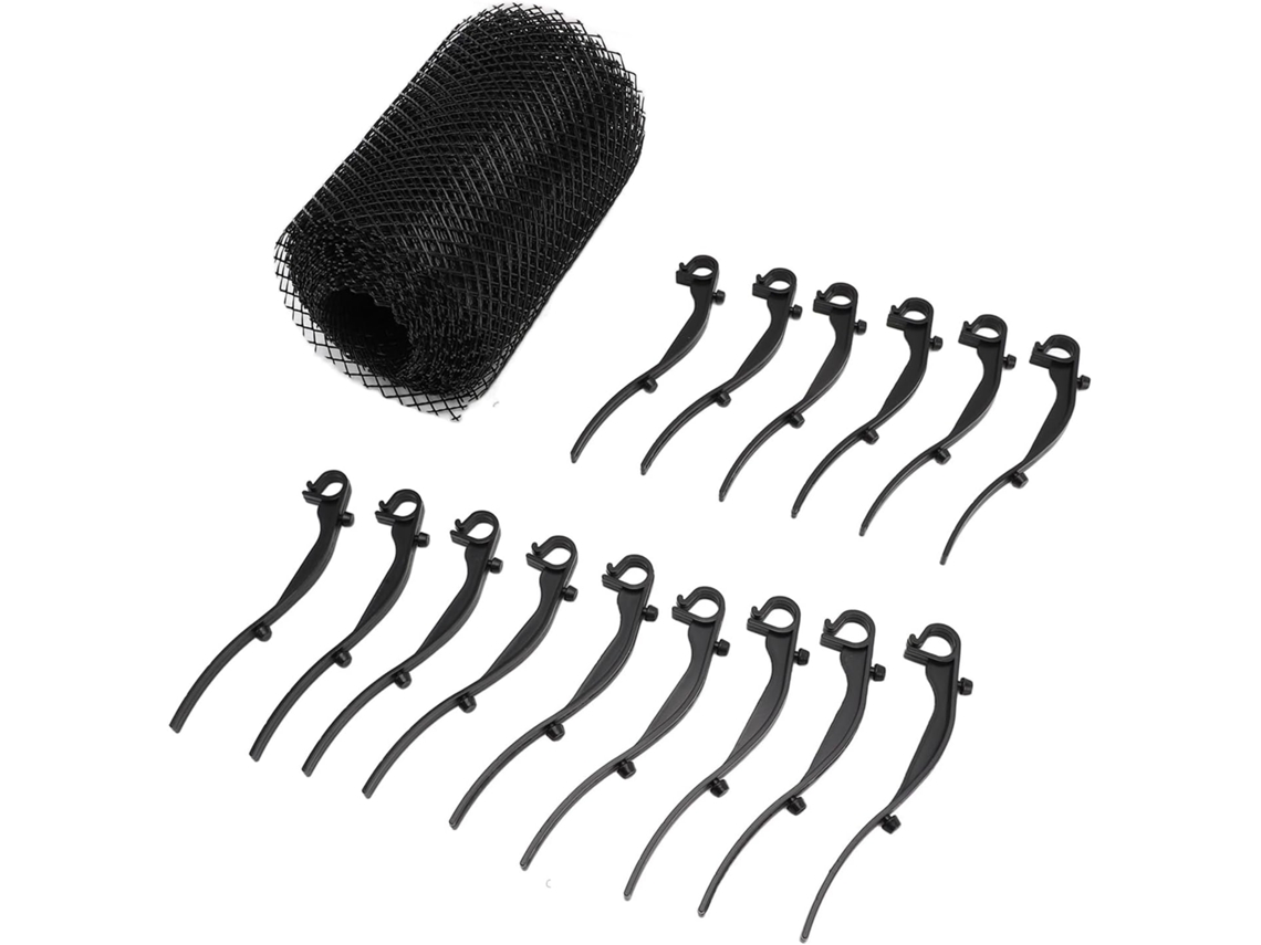 Rollo De Protector De Canalones Con Filtro De Hojas De Plástico Resistente