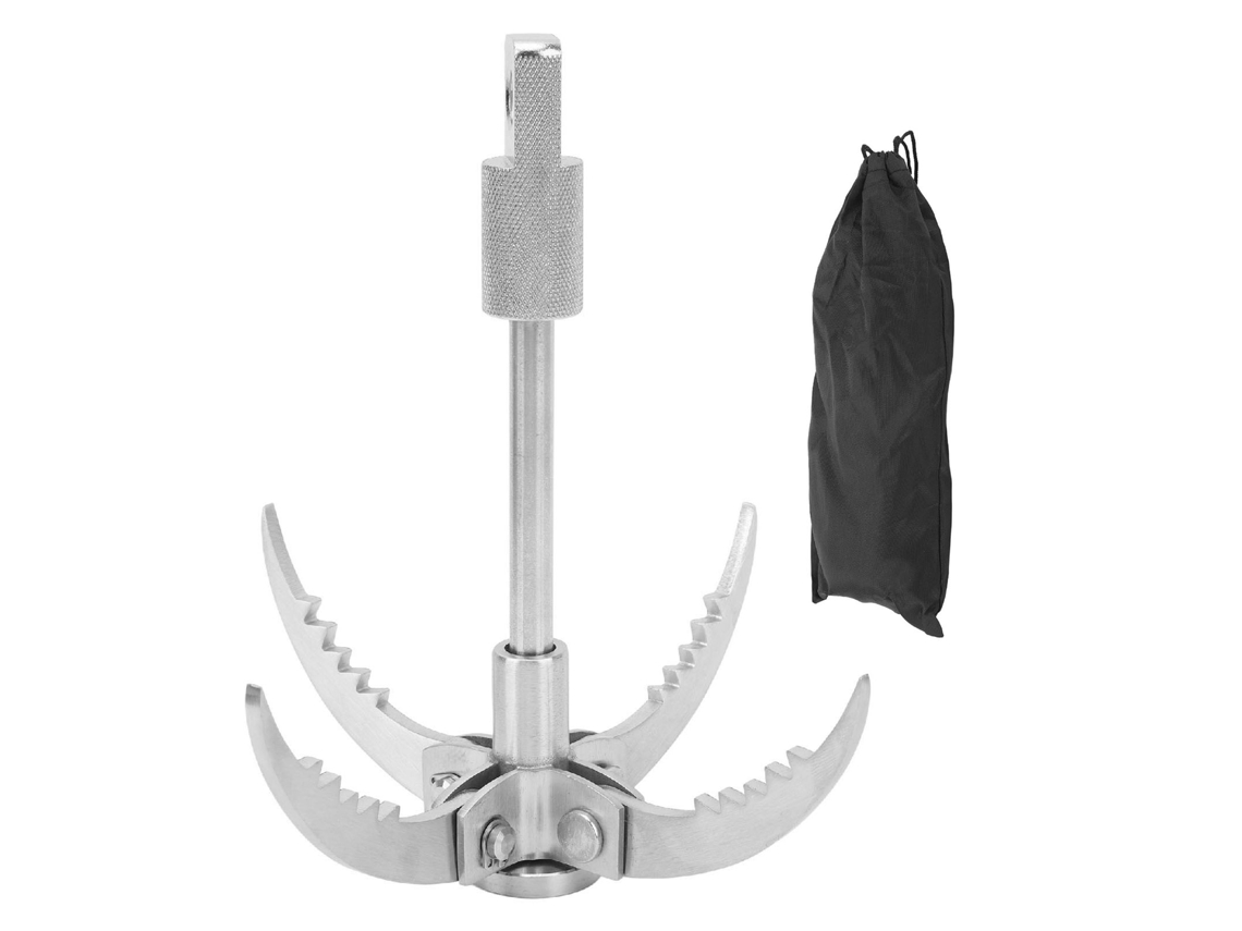 Gancho Plegable Tipo Araña De Acero Inoxidable Con 4 Ganchos, Pequeño Equipo De Supervivencia Para Acampar Y Escalar.
