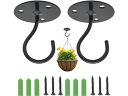 2 Ganchos De Techo Para Colgar Plantas, Soporte De Pared Metálico