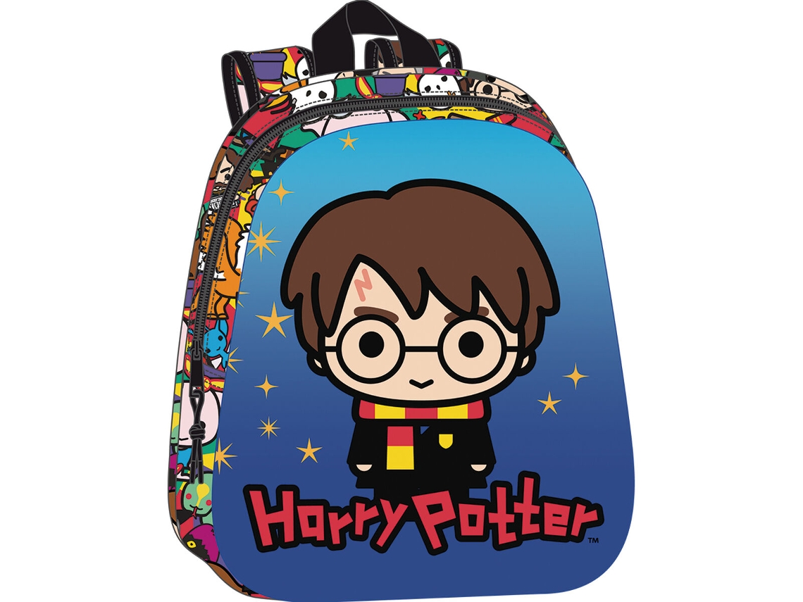 Mochila Escolar HARRY POTTER Azul Multicolor 27 x 33 x 10 cm