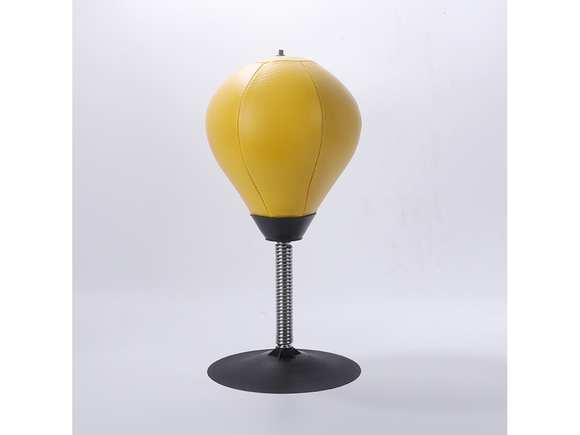 Saco de boxeo inflable de mesa con ventosa, pelota antiestrés CUICH (amarillo)