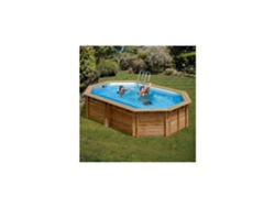 Piscina Madera Natural GRE Ref.7900862 Grenade 2 Ovalada 436X336X117