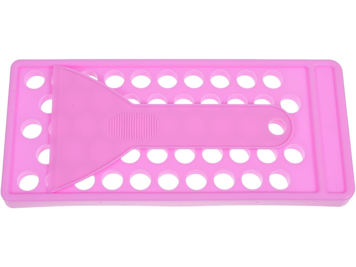 Kit Para Preenchimento De Batom, 1 Conjunto Com 50 Furos Em Espátula Portátil De Pp