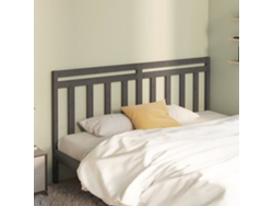 Cabecero De Cama Madera Maciza De Pino Gris 206x4x100 Cm