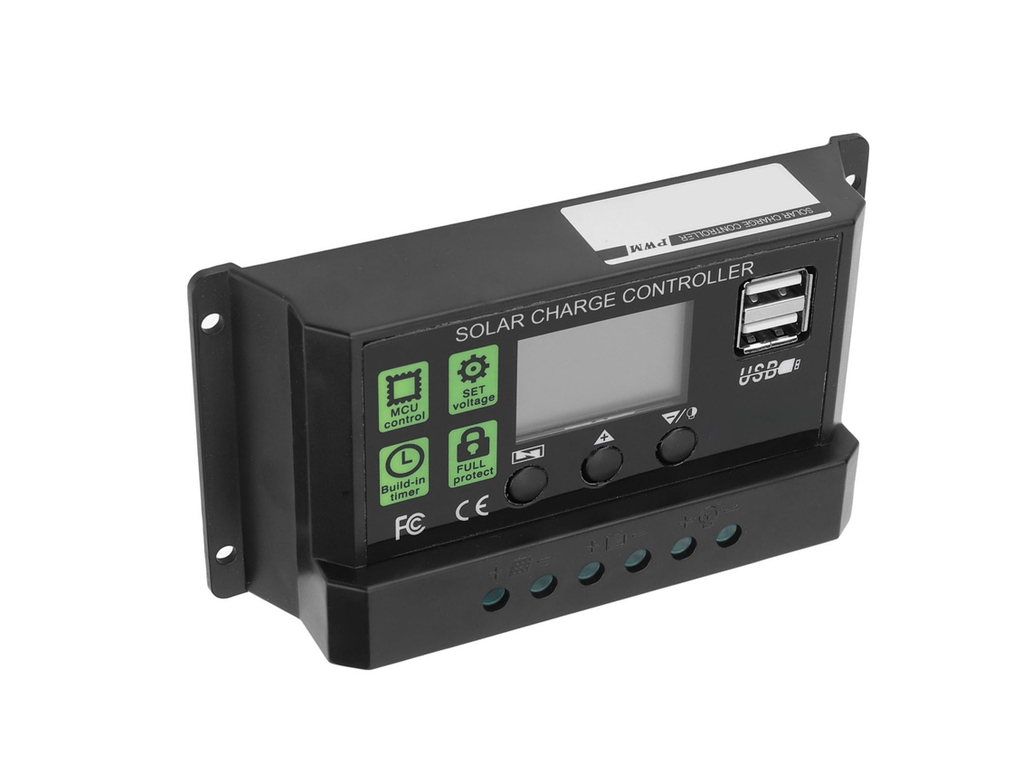Omni-controlador De Carga Solar Pwm Con Pantalla Digital 20a Regulador Inteligente Para Panel Solar Auto Verificación