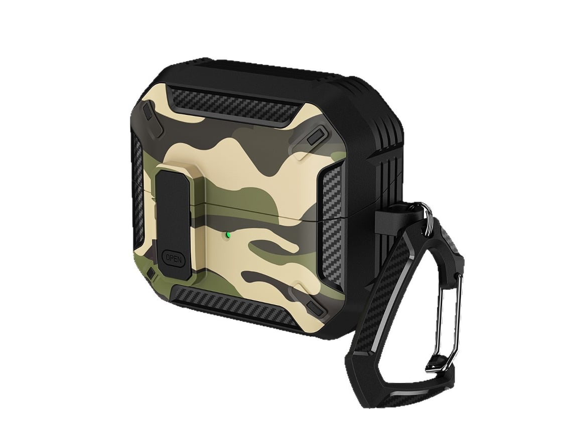 Funda Para Samsung Galaxy Buds 3 Pro / Buds 3 Con Cierre De Seguridad - Verde Camuflaje Czhhmart