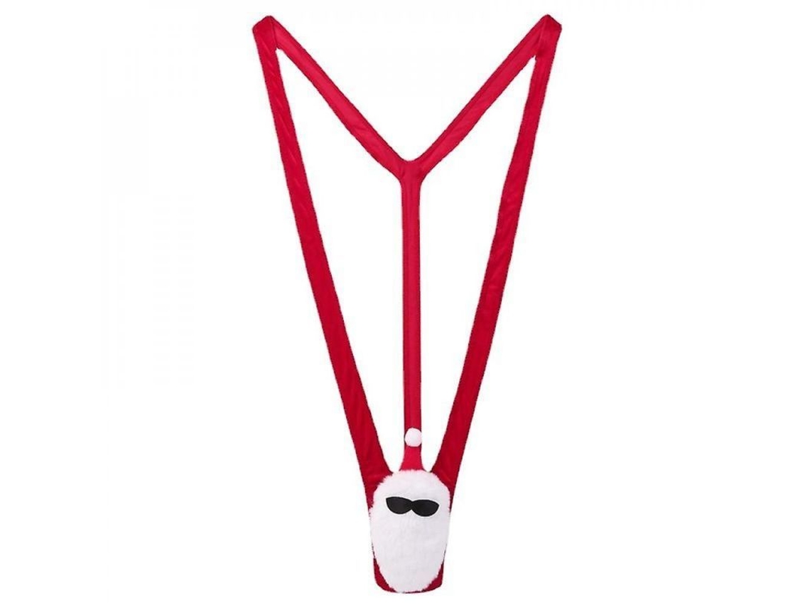 2026-regalo De Navidad Calzoncillo Mankini Thong Hombre Traje Con Renos Y Cascabeles Removibles