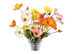Amapolas Artificiales De Seda Para Decoración Del Hogar, Ramos, Fiestas Y Bodas (8 Unidades)