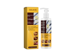 El champú de colágeno con esencia de maca repara el cabello dañado, reduce las puntas abiertas, limpia en profundidad y aporta brillo.