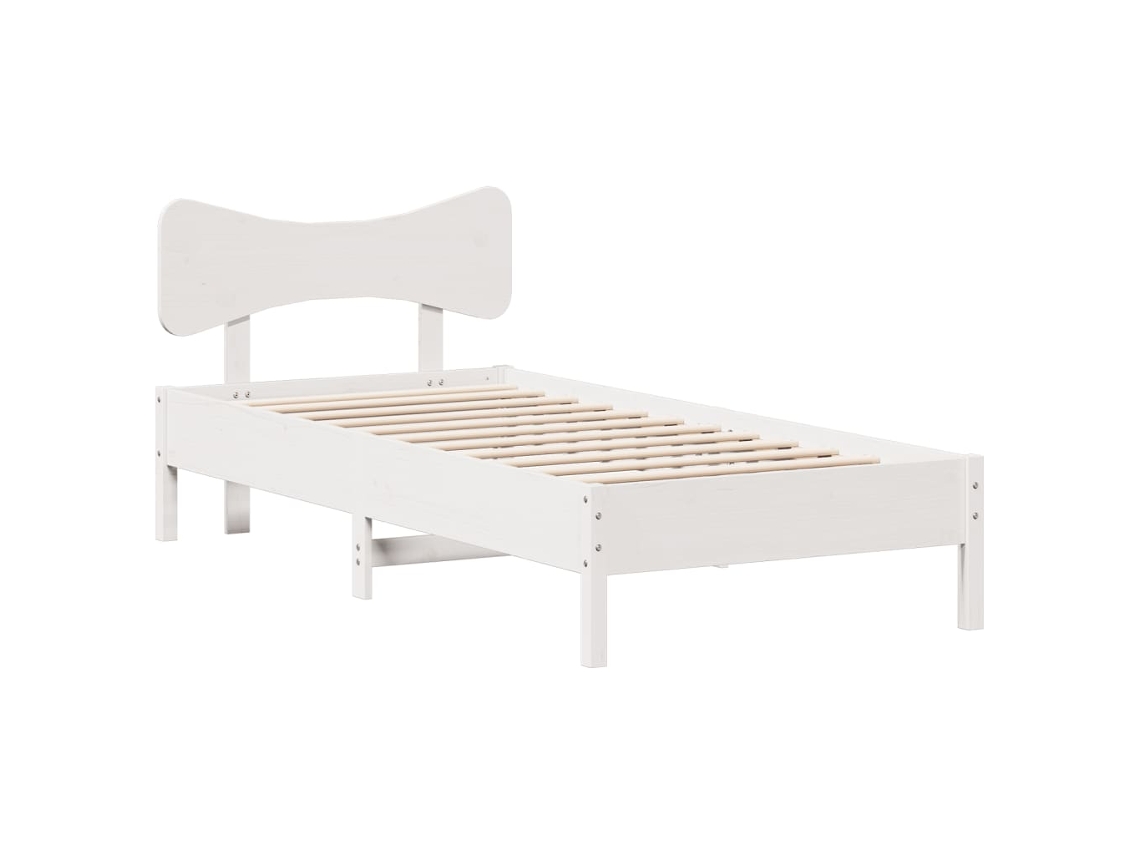 Maison Exclusive - Estructura Cama Sin Colchón Madera Maciza Pino Blanca 100x200cm