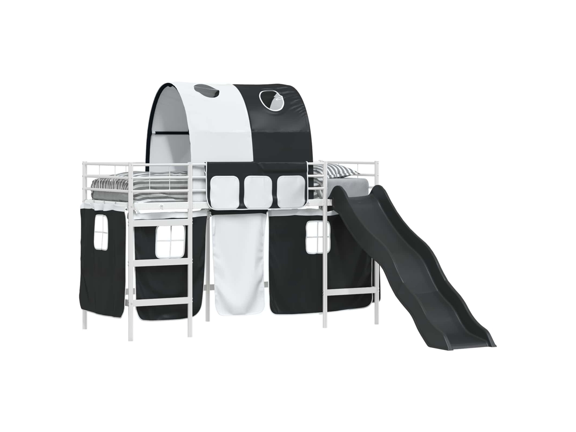 Maison Exclusive - Estructura De Litera Para Niños Y Negro 90 X 190 Cm Metal