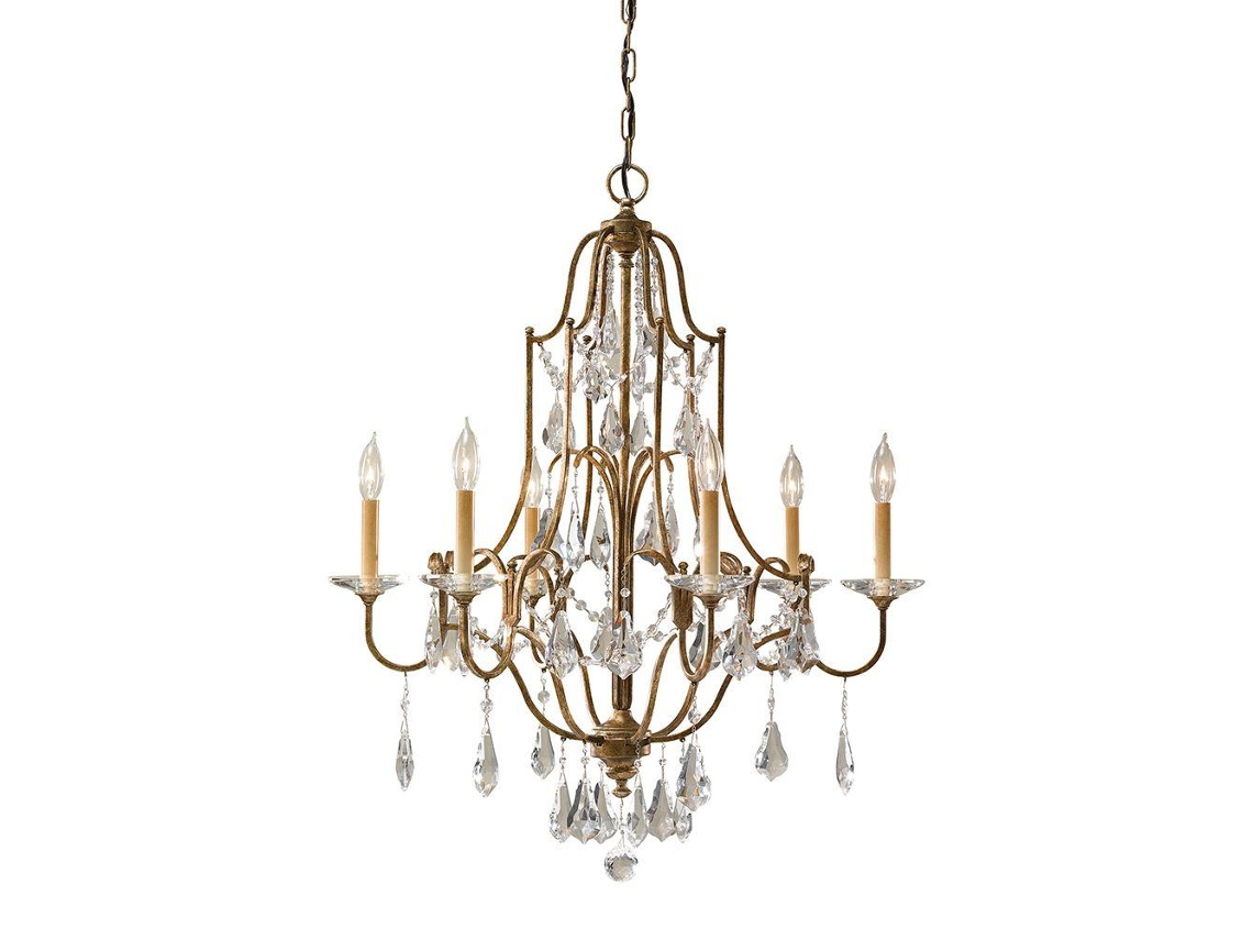 Candelier FEISS (Fe-Valentina6) Valentina Steel, Glass E14 6 Bulbos