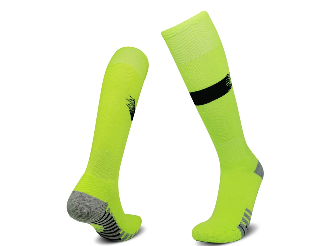 (verde Y Negro) Calcetines De Fútbol Para Niños Y Niñas, De Algodón Transpirable, Antideslizantes, Hasta La Rodilla.