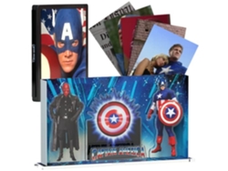 Display  DVD STORE SPAIN 3D Capitán América 1990 Expositor Steelbook Versión 6 + Blu Ray