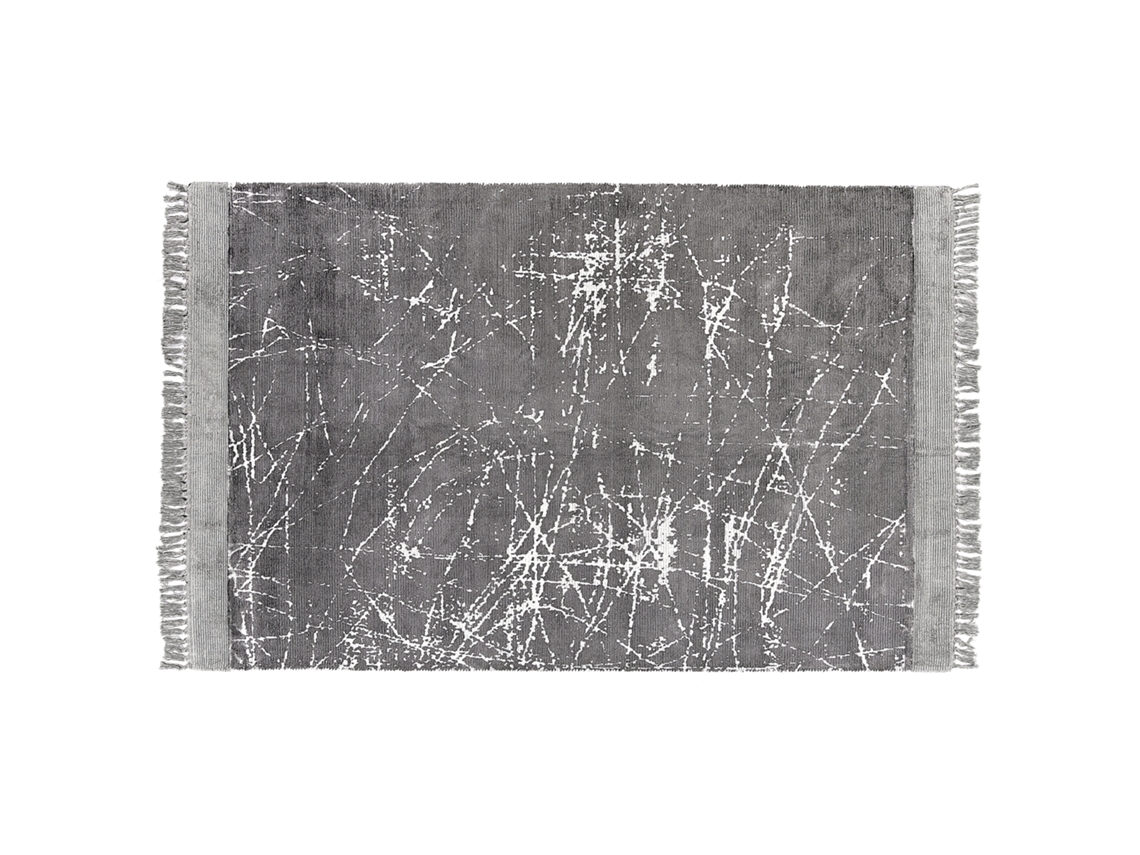 Alfombra de pelo corto BELIANI Hanli de Viscosa Gris 140x200