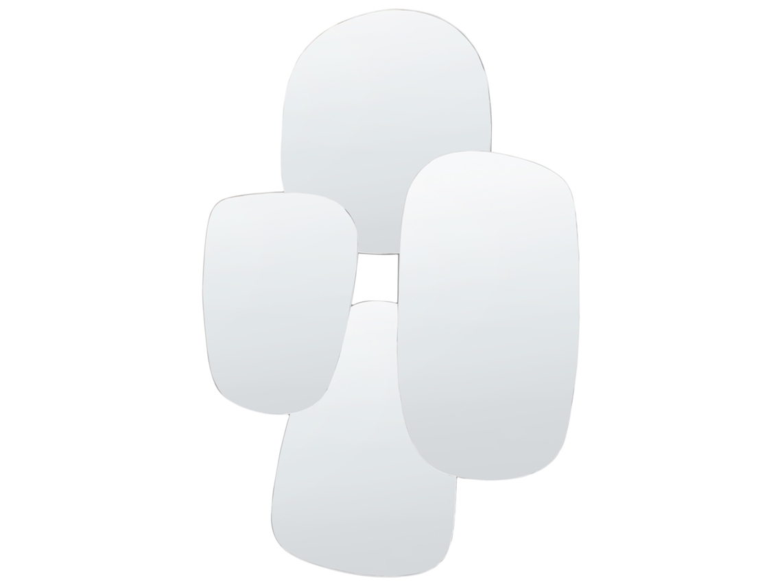 Espejo BELIANI Vouzon de Vidrio Plateado 80x2x120