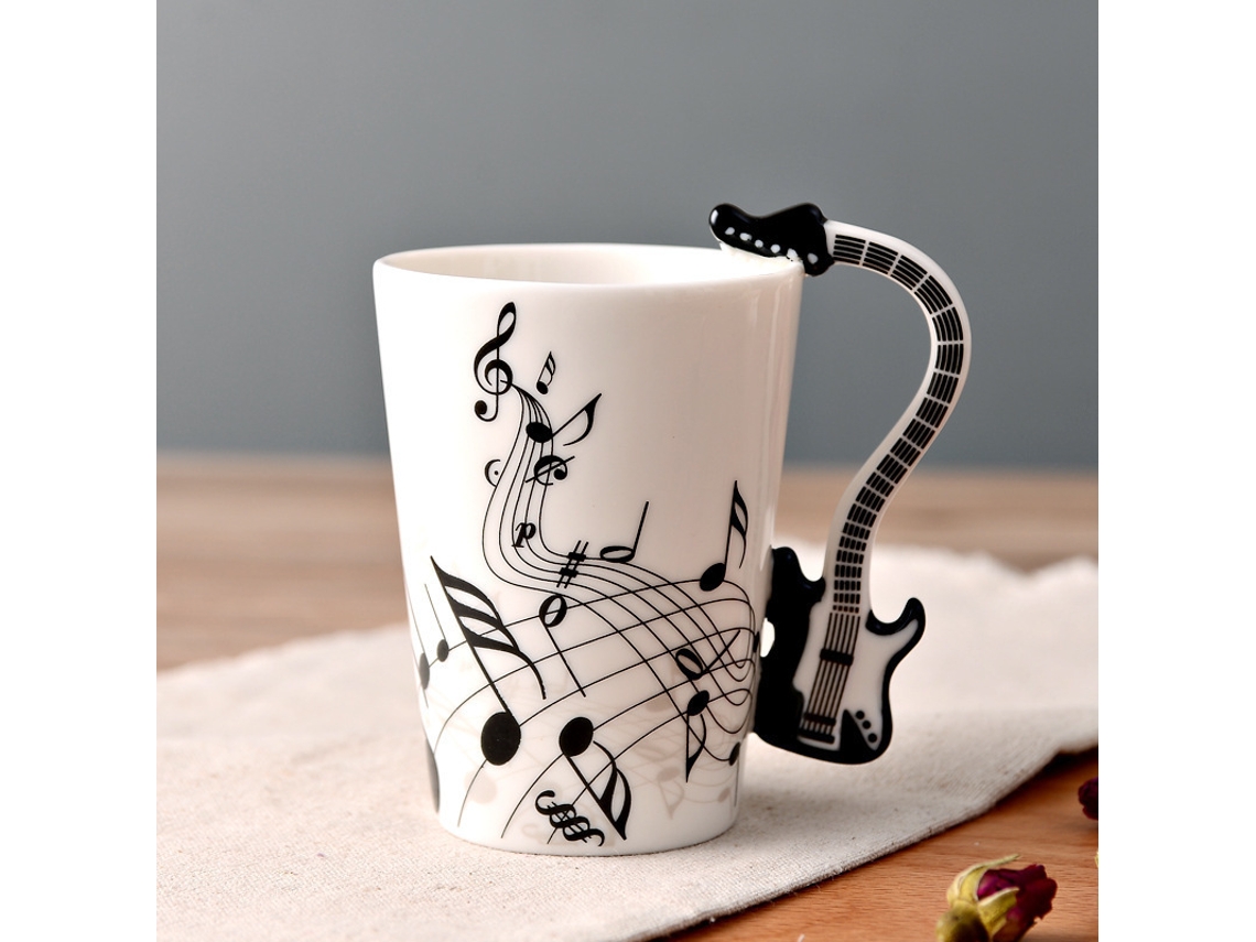 Taza de café con guitarra musical única, un gran regalo para K Siurn, taza de cerámica