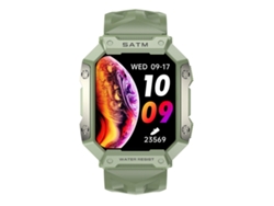 Reloj inteligente impermeable de 1,91 pulgadas con monitorización de frecuencia cardíaca y presión arterial (verde)