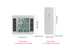 Termómetro Digital Inalámbrico Interior Exterior Con 2 Sensores Lcd Para Hogar Oficina