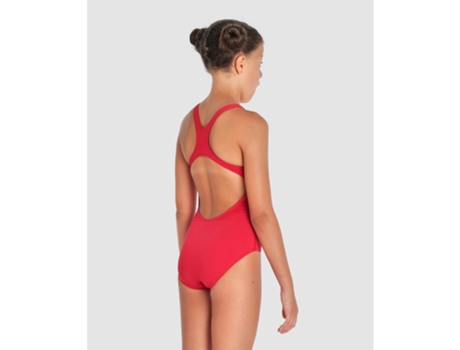 Bañador de Niña para Natación ARENA Pieza Team Solid Rojo (8/9 Años)