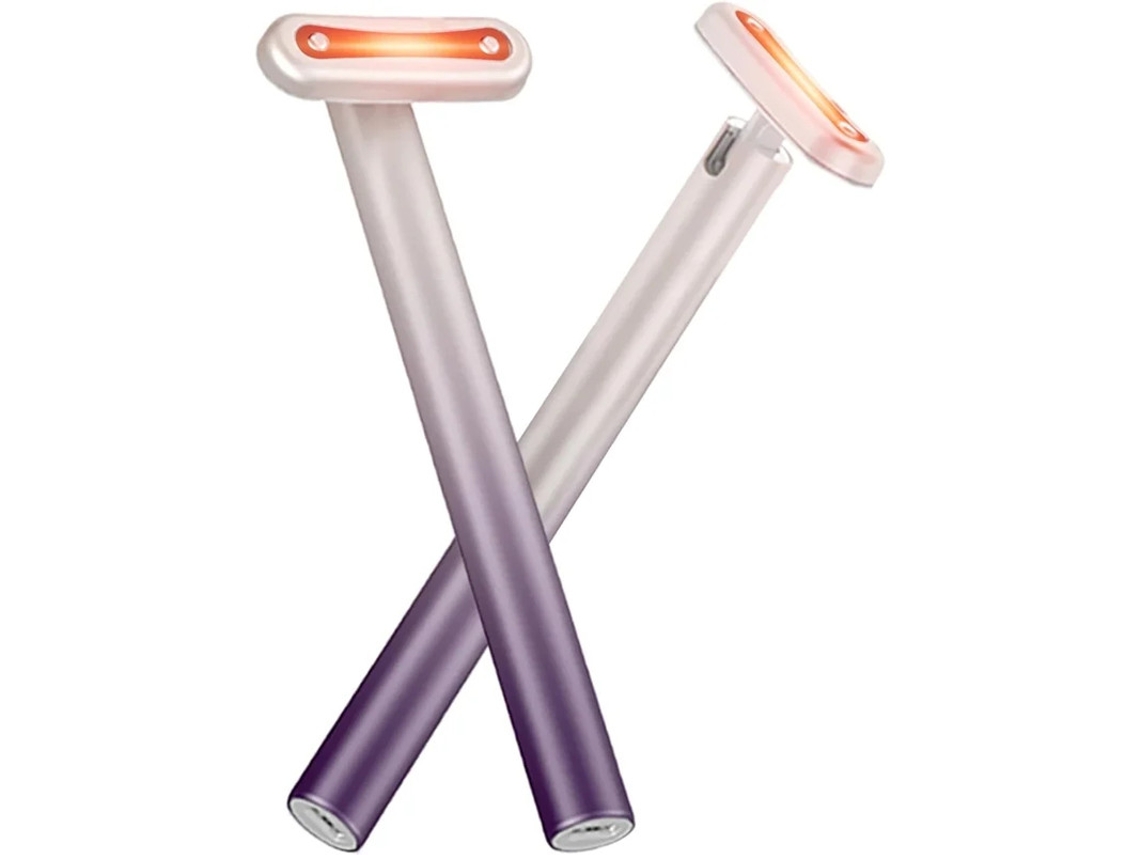 Dispositivo facial 4 en 1 con masaje de calor y terapia de luz roja para antienvejecimiento y antiarrugas, recargable por USB Bestvite