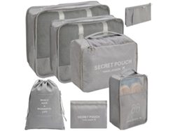 Juego de 7 bolsas organizadoras de equipaje EIFSON (gris)