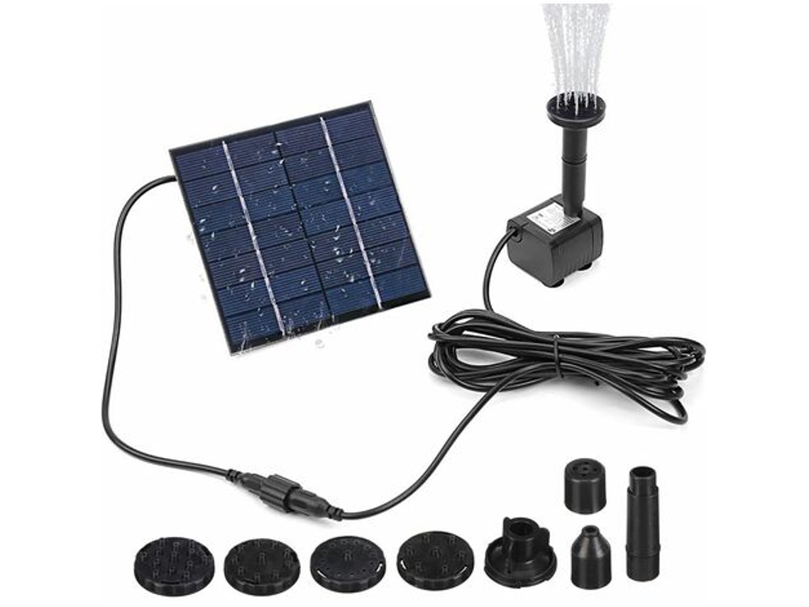 Bomba De Fuente Solar Ecológica, Diseño De Panel De Vidrio Para Mayor Eficiencia, Altura Ajustable Y Funcionamiento Silencioso, Ideal Para Baños De Pá