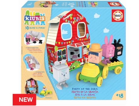 Juego Educativo EDUCA The Kiubis Fiesta en la Granja (Edad Mínima: 18 Meses - 29,5 x 33,5 x 7,2 cm)