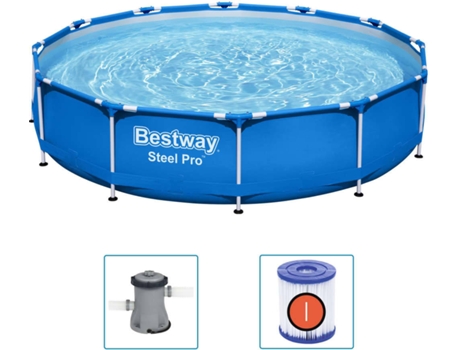Piscina con Estructura BESTWAY (Azul - Acero - 366x76 cm)