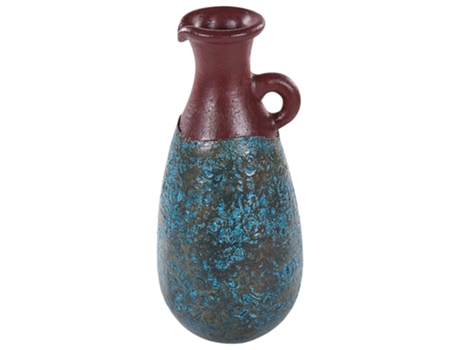 Terracota Jarrón decorativo 40 Azul Marrón BELIANI Velia