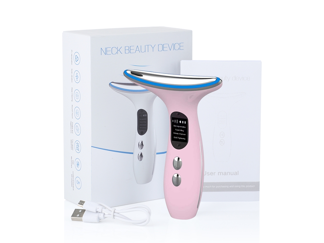 Aparato de Belleza ECELEN HY38 Masajeador Facial de Microcorriente LED Photon Terapia Luz Roja Cuidado de la Piel Antiarrugas